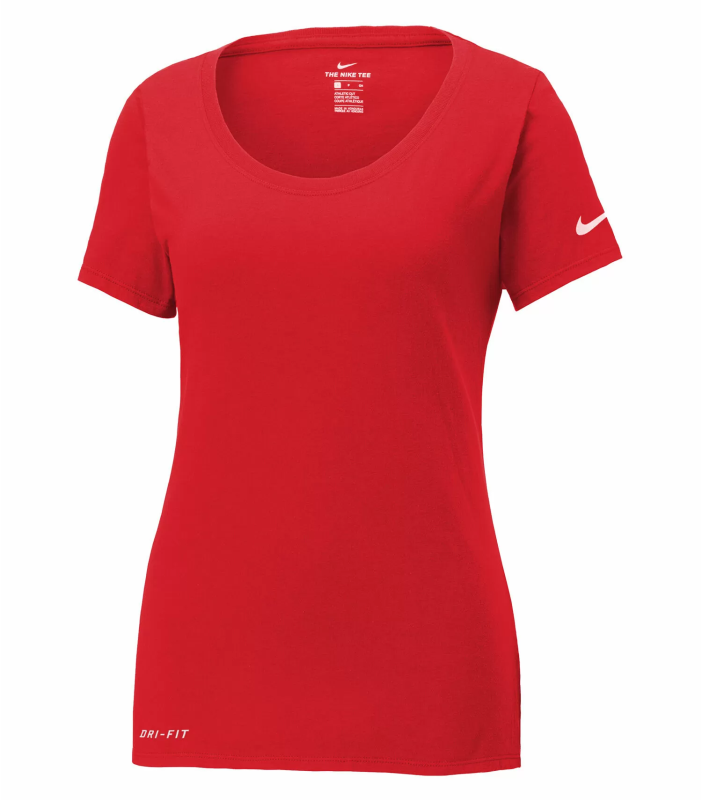 Dri-Fit Cotton & Polly Scoop Neck Ladies Tee - Nike NKBQ5234