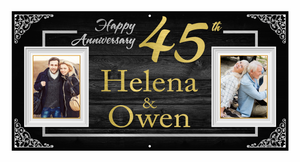 Anniversary Banner - Helena & Owen (with 2 Photos)