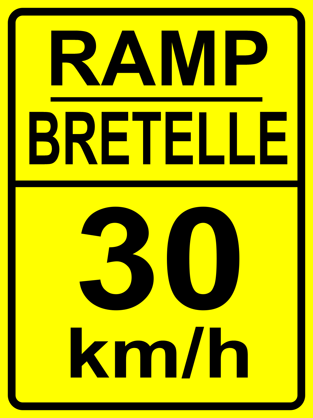 Ramp Advisory Speed Sign ( 30 ) MUTCDC WA-10B