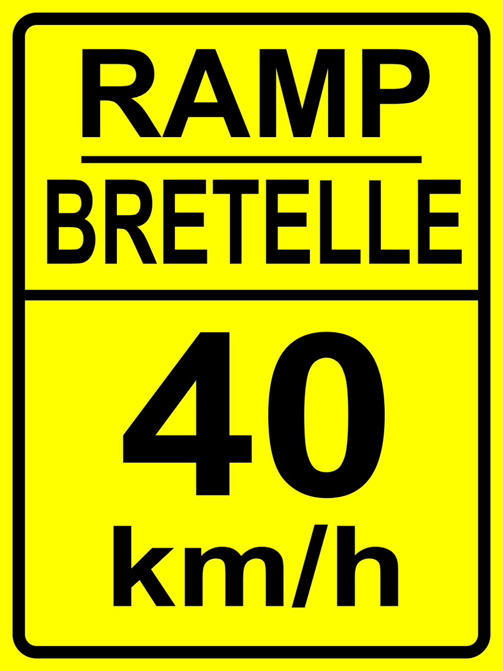 Ramp Advisory Speed Sign (40) MUTCDC WA-10B