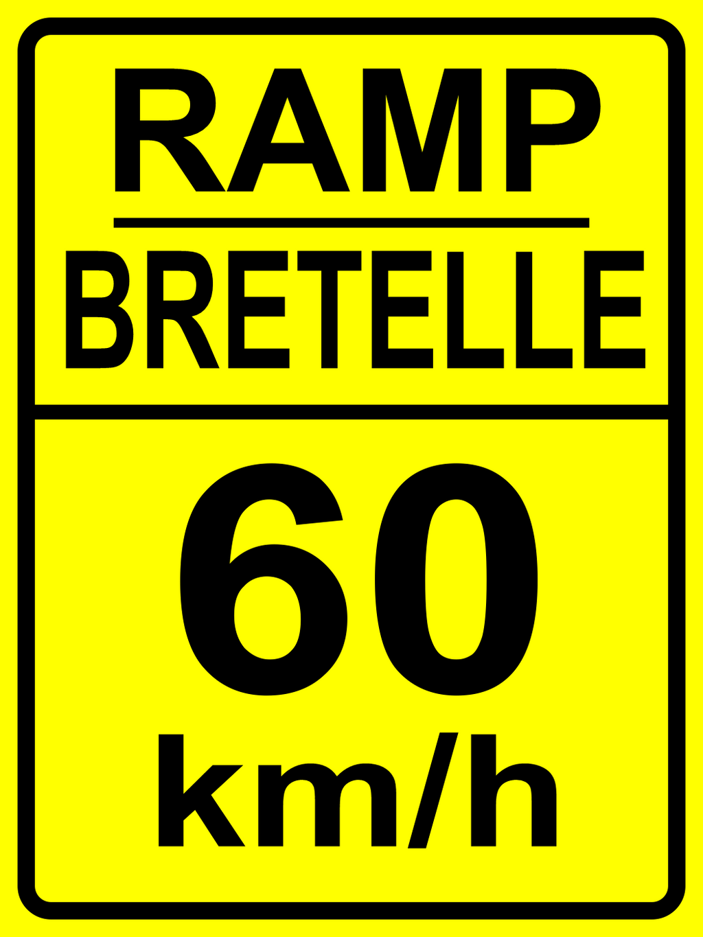 Ramp Advisory Speed Sign (60) MUTCDC WA-10B