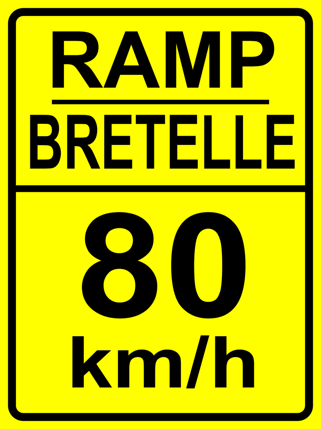 Ramp Advisory Speed Sign (80) MUTCDC WA-10B