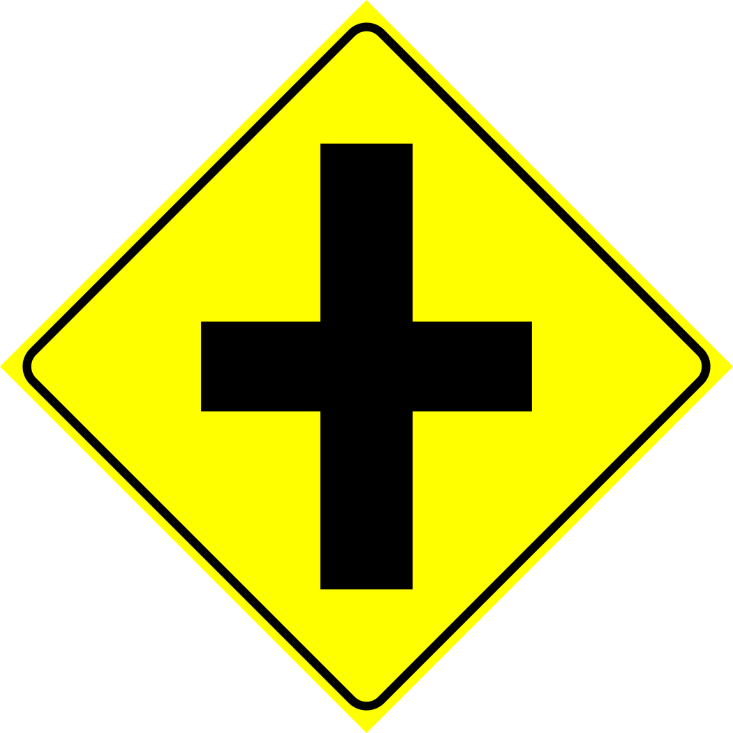 Concealed Intersection Sign MUTCDC WA-11