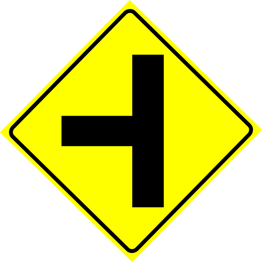 Concealed Intersection Right Sign MUTCDC WA-13R