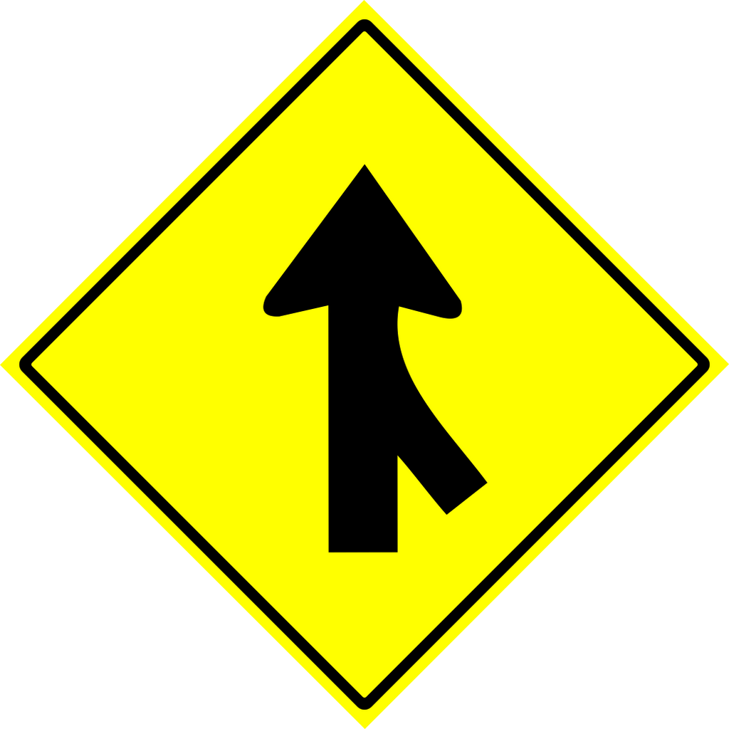 Merge From Right Sign MUTCDC WA-16R