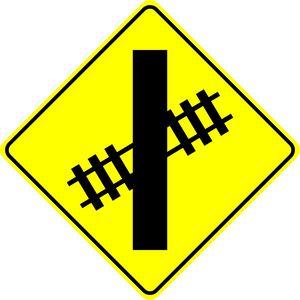 Railway Crossing Ahead ( Left ) Sign MUTCDC WA-18L