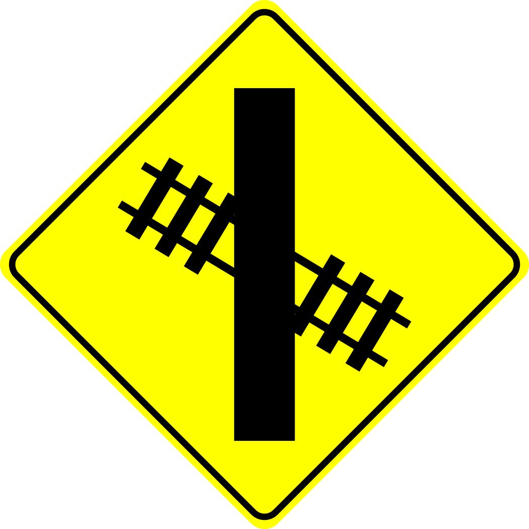 Railway Crossing Ahead (Right) Sign MUTCDC WA-18R