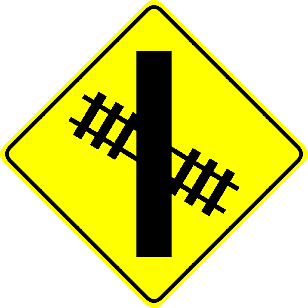 Railway Crossing Ahead (Right) Sign MUTCDC WA-18R