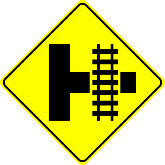 Railway Crossing T Intersection Ahead Sign MUTCDC WA-19
