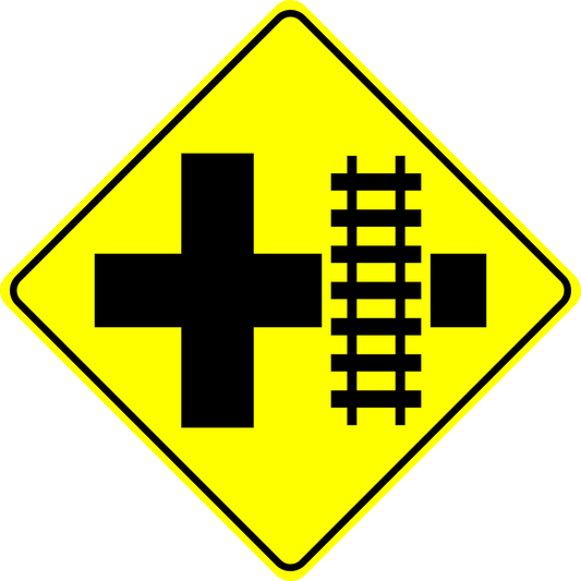 Railway Crossing Side Street Ahead Sign MUTCDC WA-20