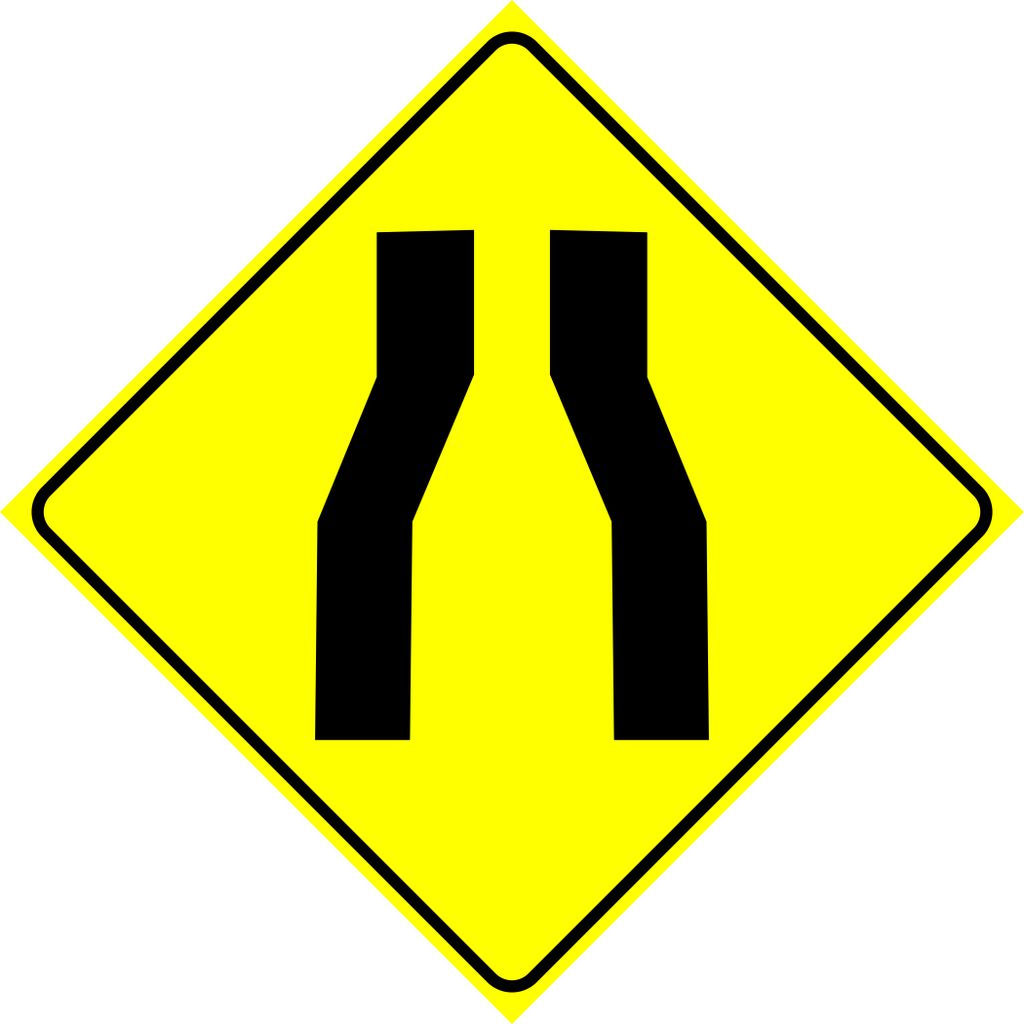 Road Narrows Sign MUTCDC WA-23