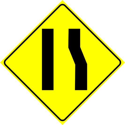 Road Narrows Right Sign MUTCDC WA-23R