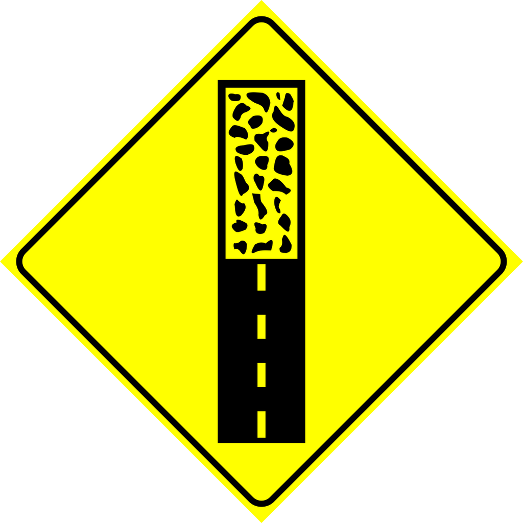 Pavement Ends Sign MUTCDC WA-25