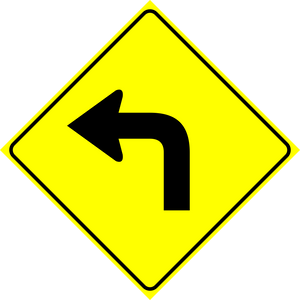 Sharp Left Turn Sign MUTCDC WA-2L