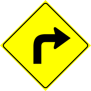 Sharp Right Turn Sign MUTCDC WA-2R