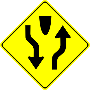 Divided Highway Begins Sign MUTCDC WA-31