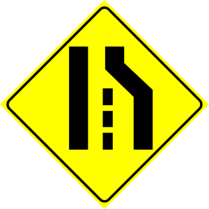 Right Lane Ends Sign MUTCDC WA-33R