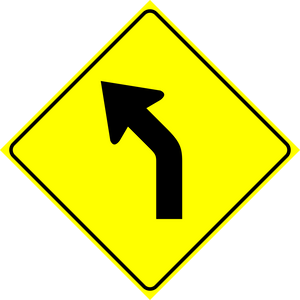 Left Curve Sign MUTCDC WA-3L