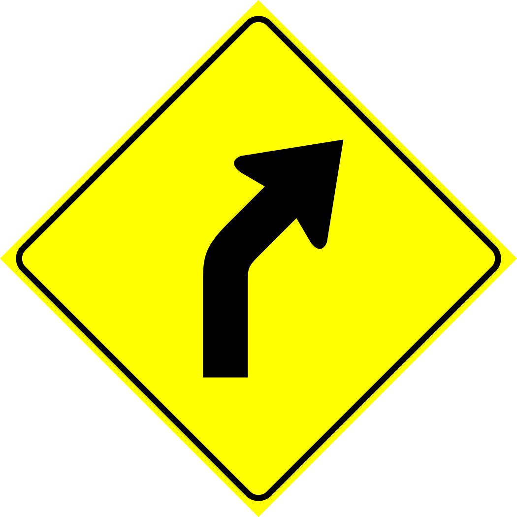 Right Curve Sign MUTCDC WA-3R