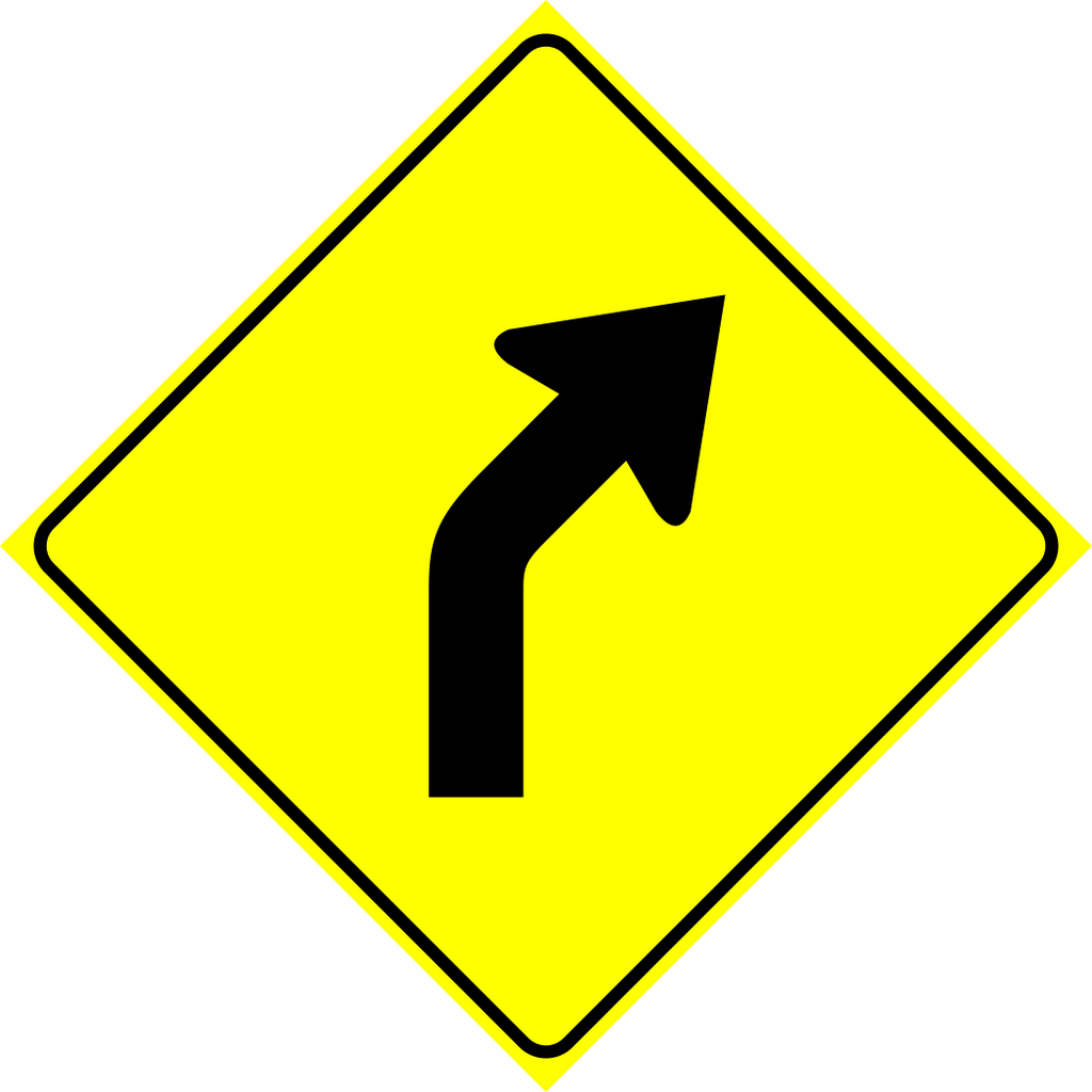 Right Curve Sign MUTCDC WA-3R