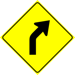 Right Curve Sign MUTCDC WA-3R