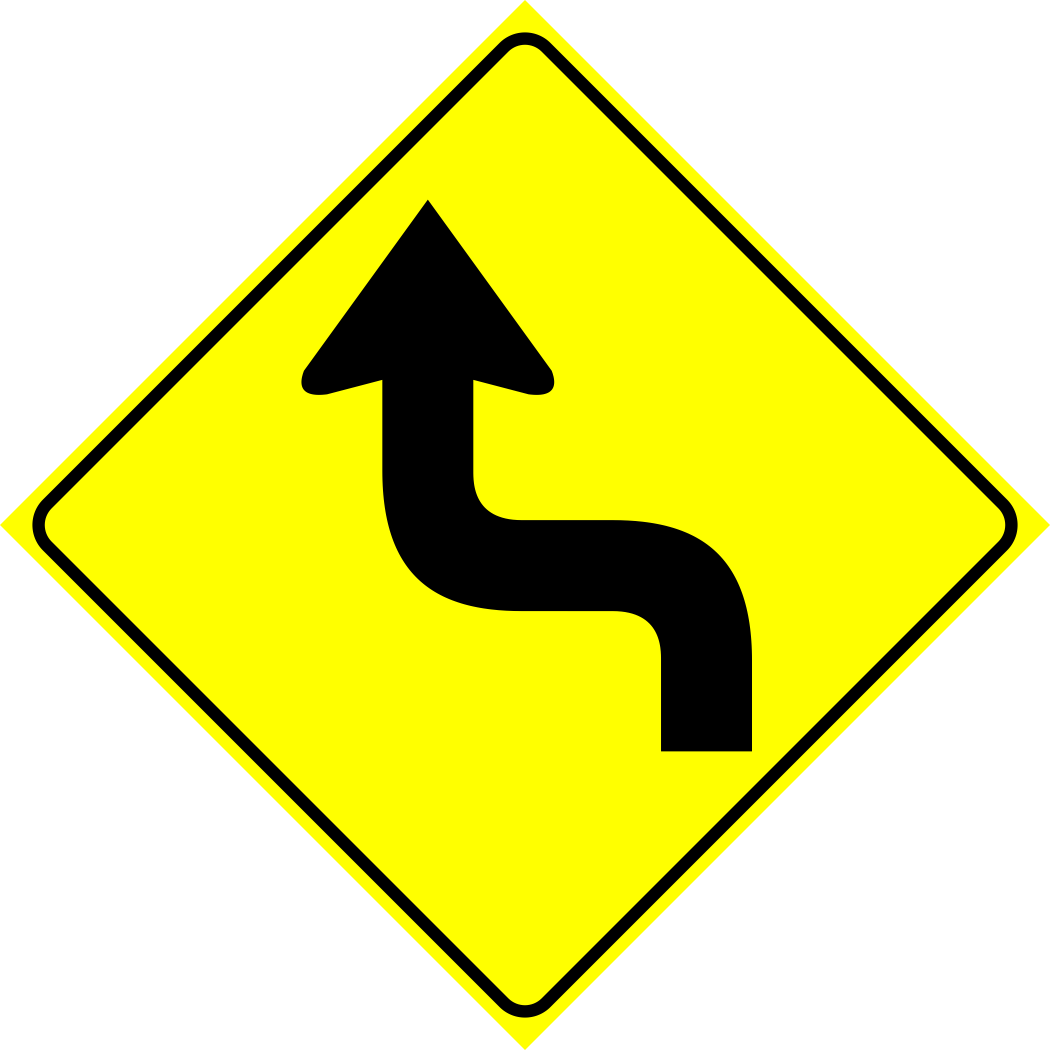 Reverse Left Turn Sign MUTCDC WA-4L