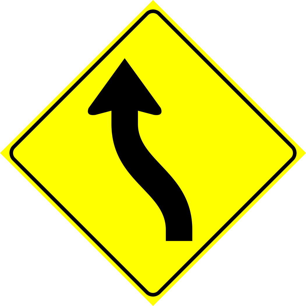 Reverse Left Curve Sign MUTCDC WA-5L