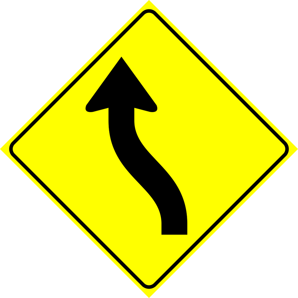 Reverse Left Curve Sign MUTCDC WA-5L