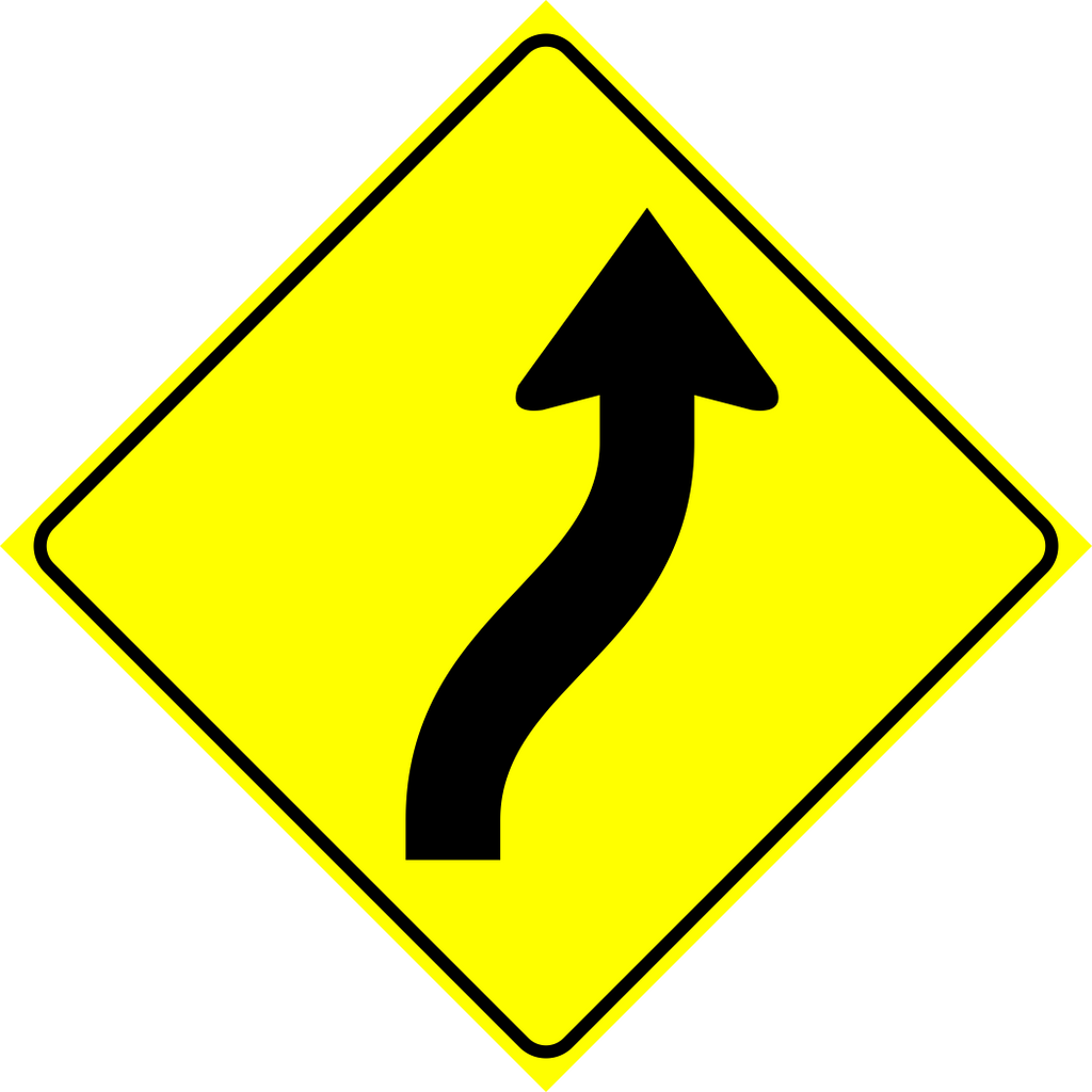 Reverse Right Curve Sign MUTCDC WA-5R