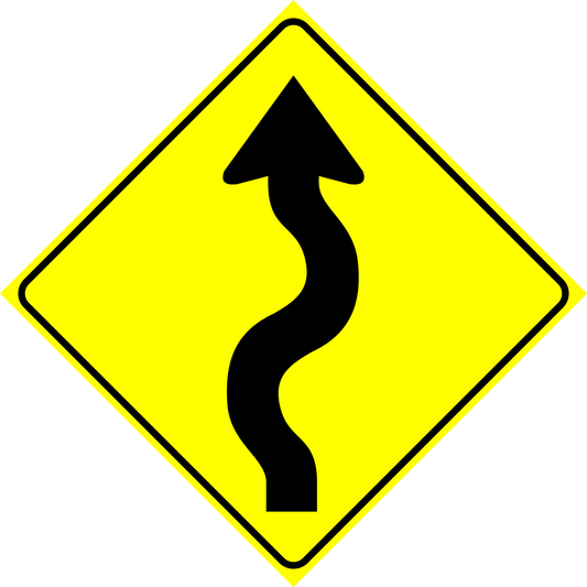 Left Winding Road Sign MUTCDC WA-6L