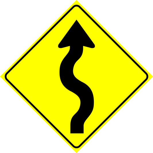 Right Winding Road Sign MUTCDC WA-6R