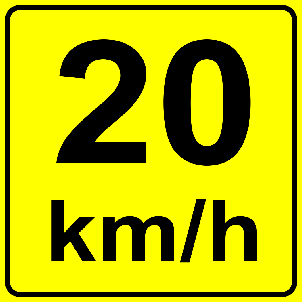 Advisory Speed Tab (20) MUTCDC WA-7S