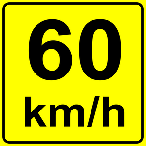 Advisory Speed Tab ( 60 ) MUTCDC WA-7S