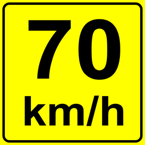 Advisory Speed Tab ( 70 ) MUTCDC WA-7S