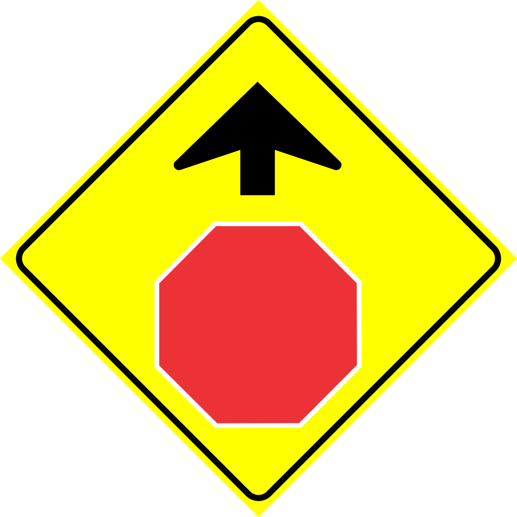 Stop Ahead Sign MUTCDC WB-1