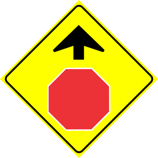 Stop Ahead Sign MUTCDC WB-1