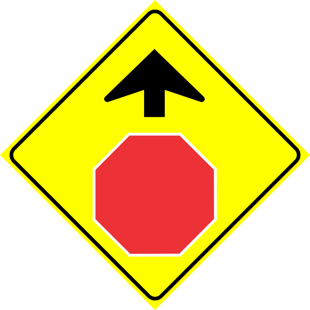 Stop Ahead Sign MUTCDC WB-1