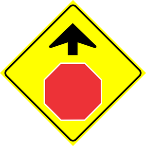 Stop Ahead Sign MUTCDC WB-1