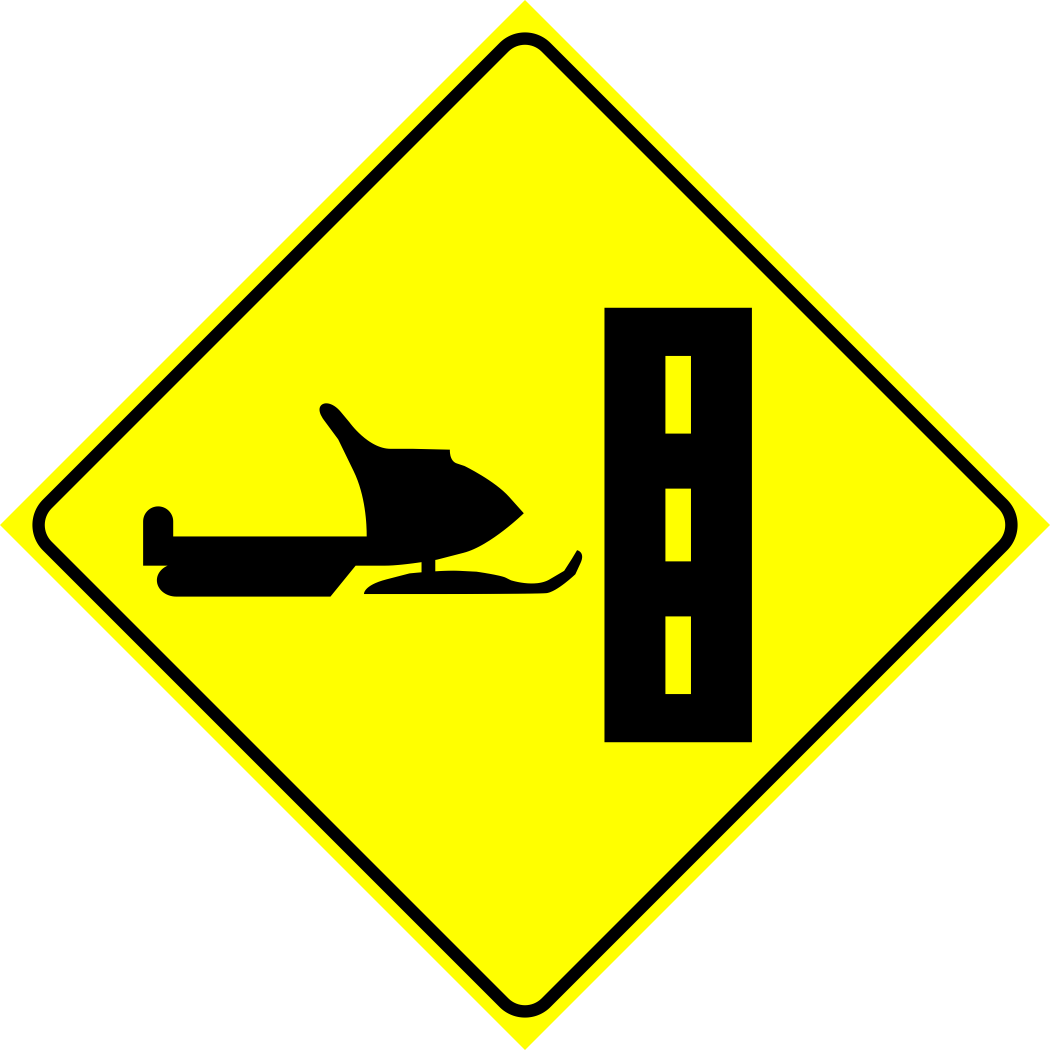 Snowmobile Crossing Left Sign MUTCDC WC-10L