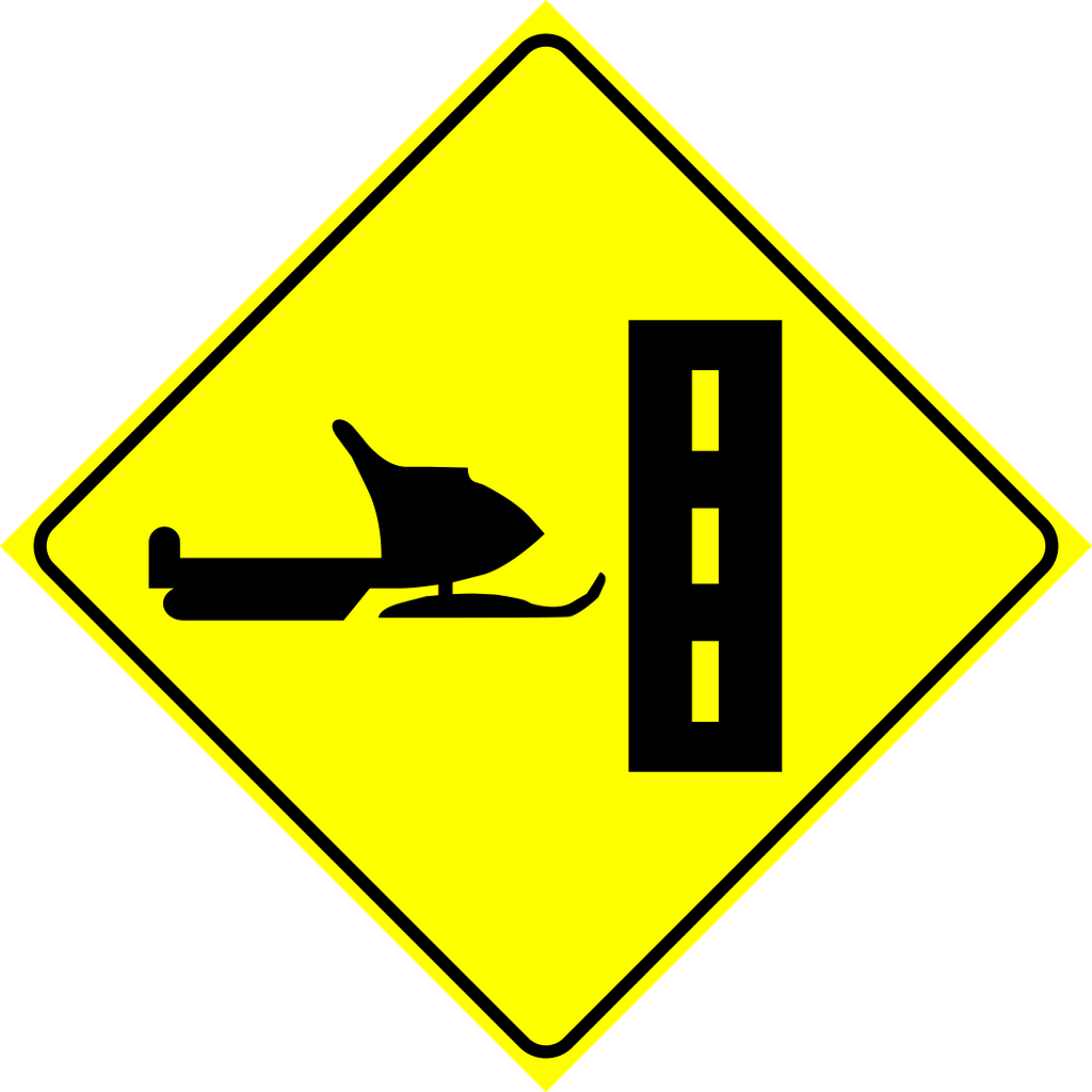 Snowmobile Crossing Left Sign MUTCDC WC-10L