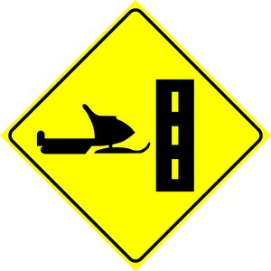 Snowmobile Crossing Left Sign MUTCDC WC-10L