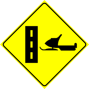 Snowmobile Crossing Right Sign MUTCDC WC-10R