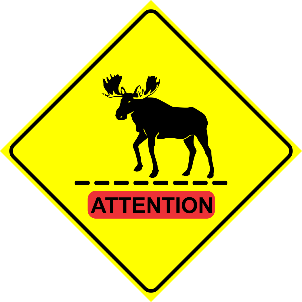 Moose Crossing Sign MUTCDC WC-14