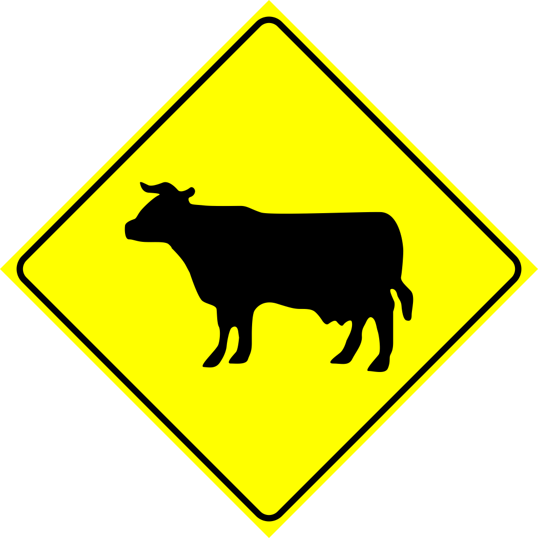 Cattle Crossing Sign MUTCDC WC-15