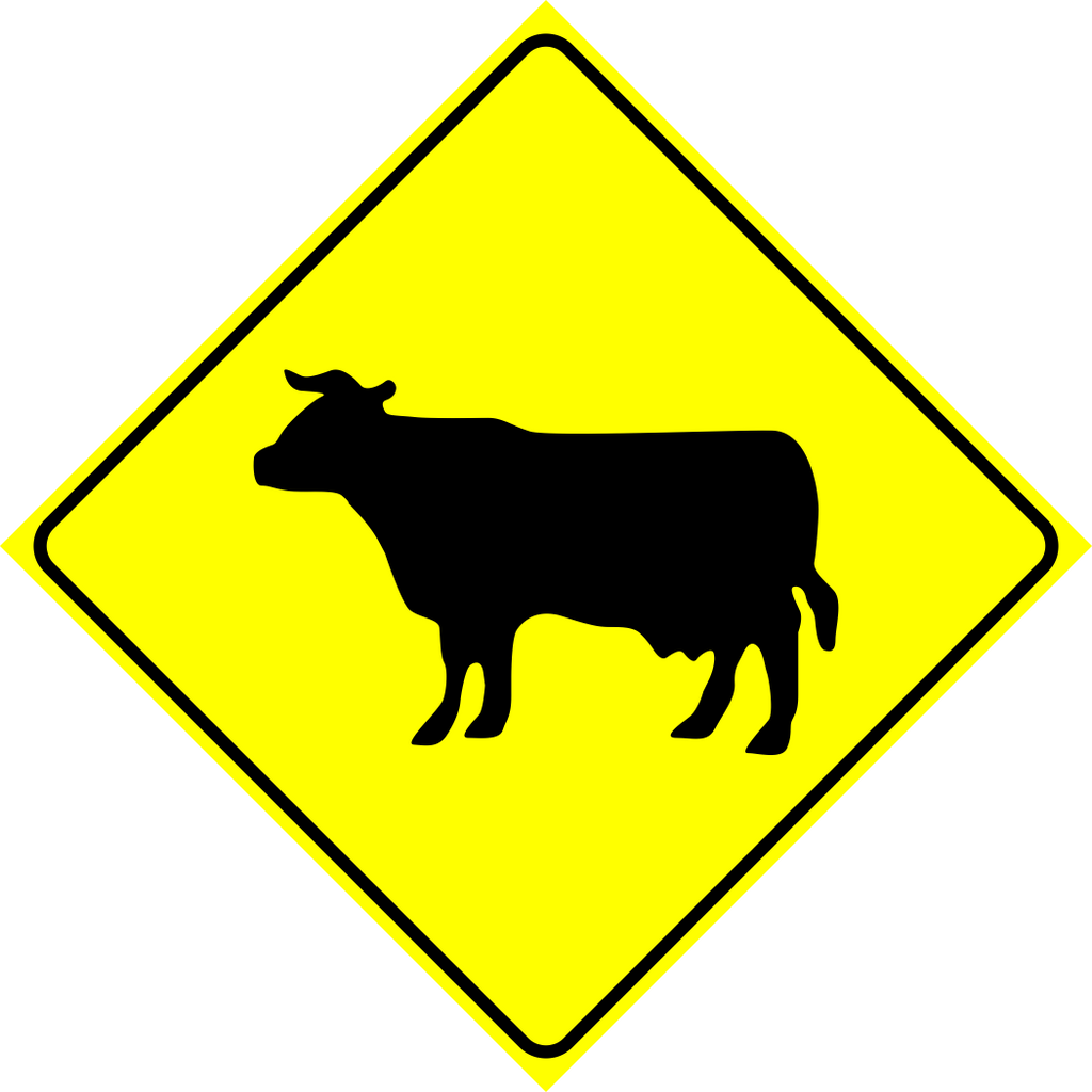 Cattle Crossing Sign MUTCDC WC-15