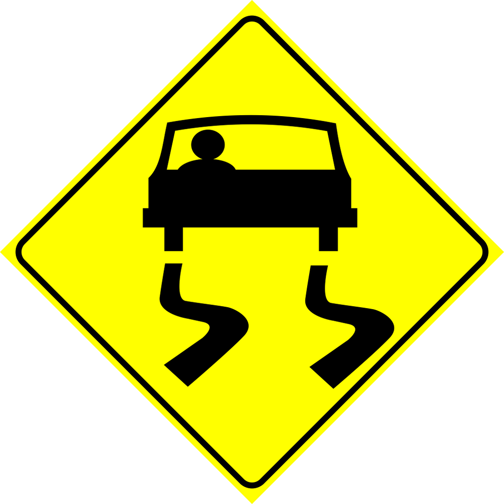 Slippery When Wet Sign MUTCDC WC-5