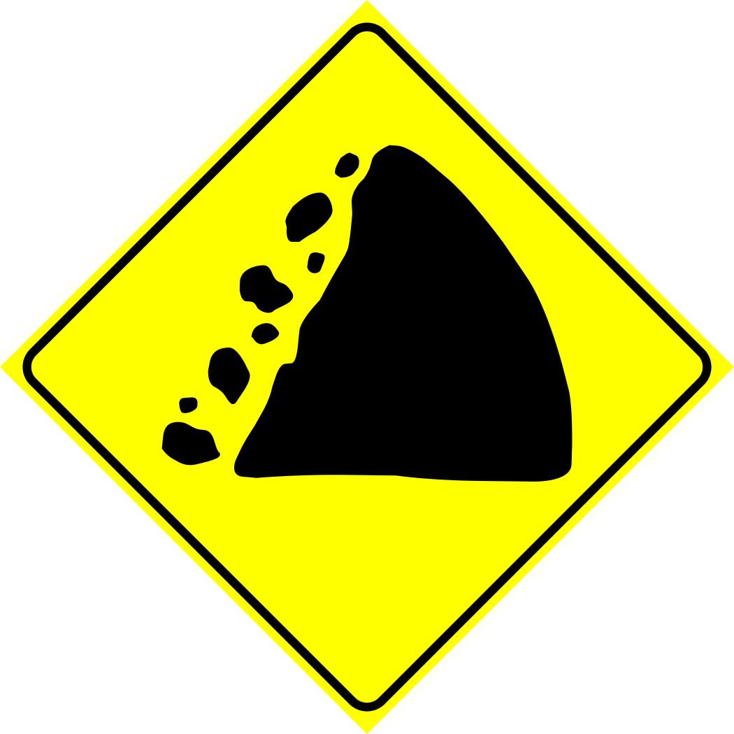Mutcd Fallen Rocks Fallen Rock Sign MUTCDC WC-6 – River Signs