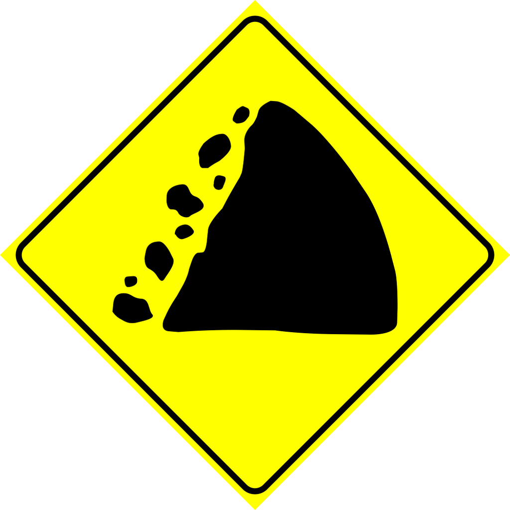 Fallen Rock Sign MUTCDC WC-6