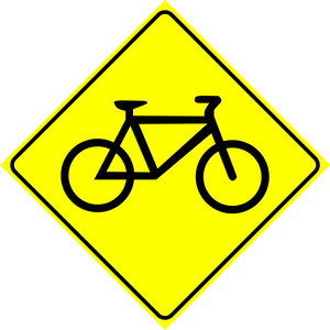 Bicycle Crossing Left Ahead Sign MUTCDC WC-7L