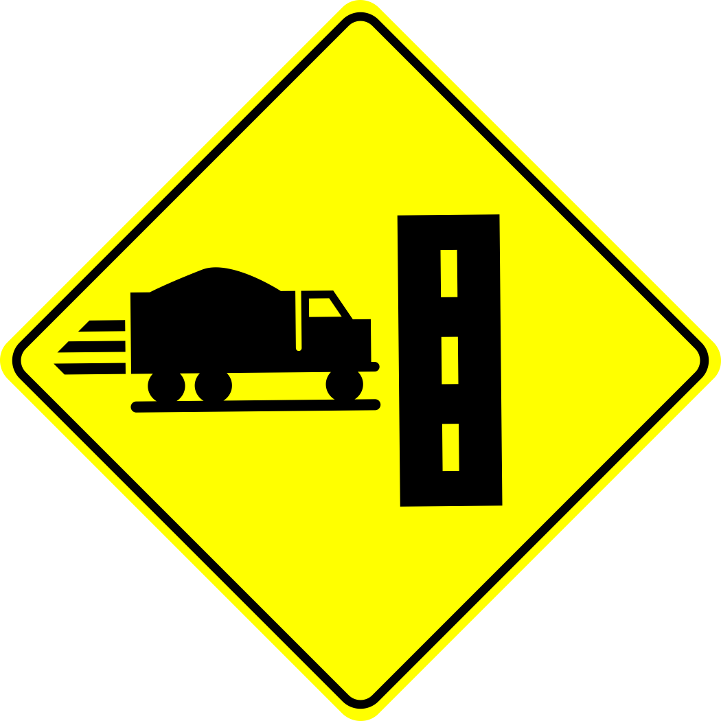 Truck Entrance From Left Sign MUTCDC WC-8L